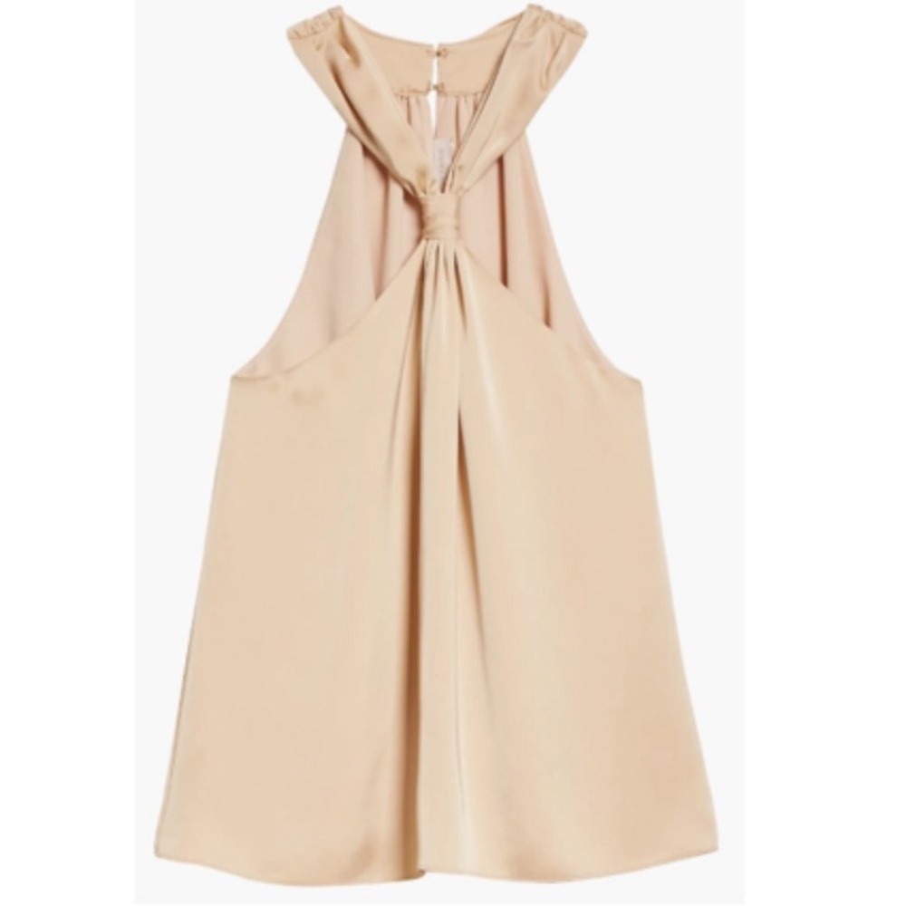 Ramy Brook Beige Knot-Back Tank Top